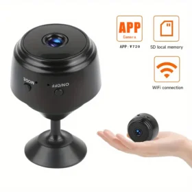 Camara de Seguridad Inteligente para el Hogar A9 con Wi-Fi, Batería Recargable y Carga Tipo-C, Monitoreo Remoto 24/7 vía Aplicación Móvil, Cámara de Vigilancia Interior para Escritorio en Casa/Oficina (), Diseño Elegante, Vídeo de Alta Calidad