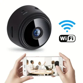 Camara Mini Espia Wifi de seguridad A9 con Wi-Fi, Batería Recargable y Carga Tipo-C, Monitoreo Remoto 24/7 vía Aplicación Móvil, Cámara de Vigilancia Interior para Escritorio en Casa/Oficina (), Diseño Elegante, Vídeo de Alta Calidad