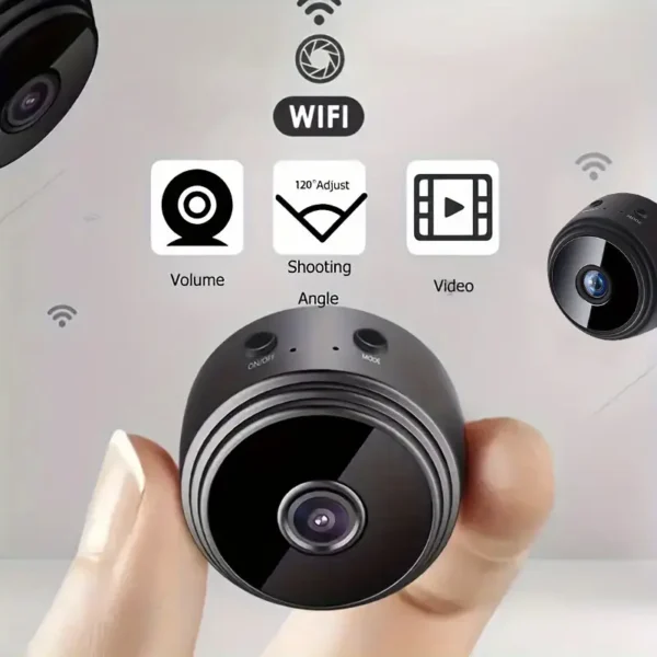 Camara Mini Espia Wifi de seguridad A9 con Wi-Fi, Batería Recargable y Carga Tipo-C, Monitoreo Remoto 24/7 vía Aplicación Móvil, Cámara de Vigilancia Interior para Escritorio en Casa/Oficina (), Diseño Elegante, Vídeo de Alta Calidad