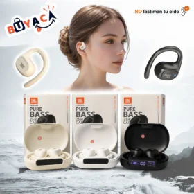 LOS AUDIFONOS MÁS RAROS JBL S200 y potentesDisfruta hasta 96 horas de música, sonido Hi-Fi con graves profundos, resistencia al agua IP7, y Bluetooth 5.3 con emparejamiento automático. Perfectos para entrenar, trabajar o relajarte, con pantalla LED y control total al alcance de tu mano.