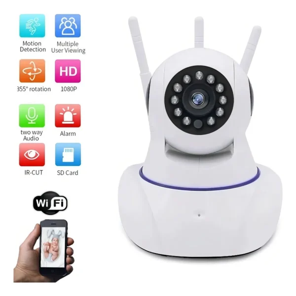 Cámara de Seguridad WiFi 360° Full HD 1080p